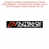 OUTBACK ARMOUR SUSPENSION KIT FRONT EXPD HD(DIESEL)(PAIR) PAJERO NM-NX ('99-'16)